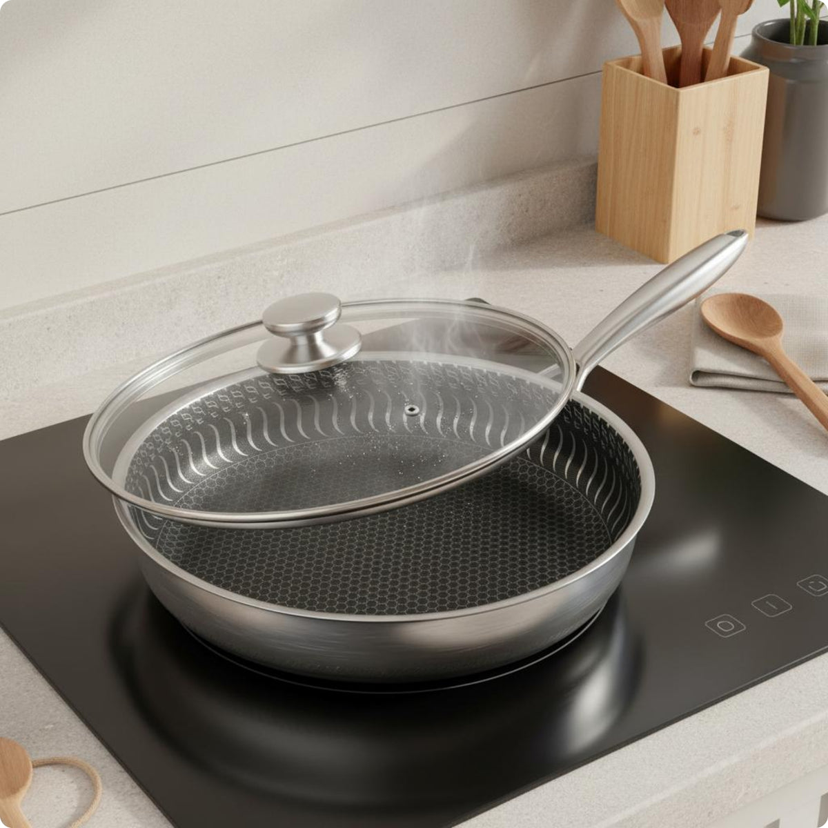 SIZZORIA – Practical Frying Pan for Easy Meal Preparation