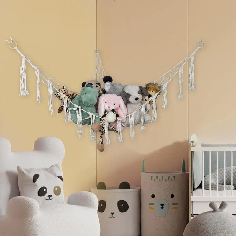 MACRANEST – Hand-Woven Toy Net for Cozy Room Decor