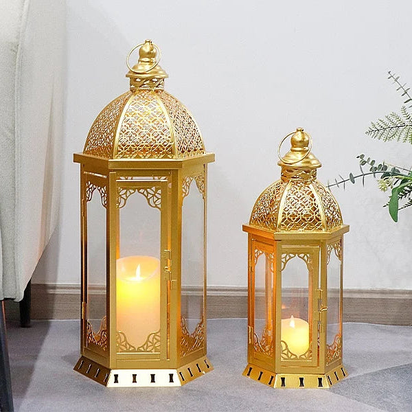 MORAVIEL – Moroccan Candle Lantern Set for Warm Ambient Glow