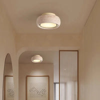 Yellow Travertine Wabi Sabi Ceiling Light