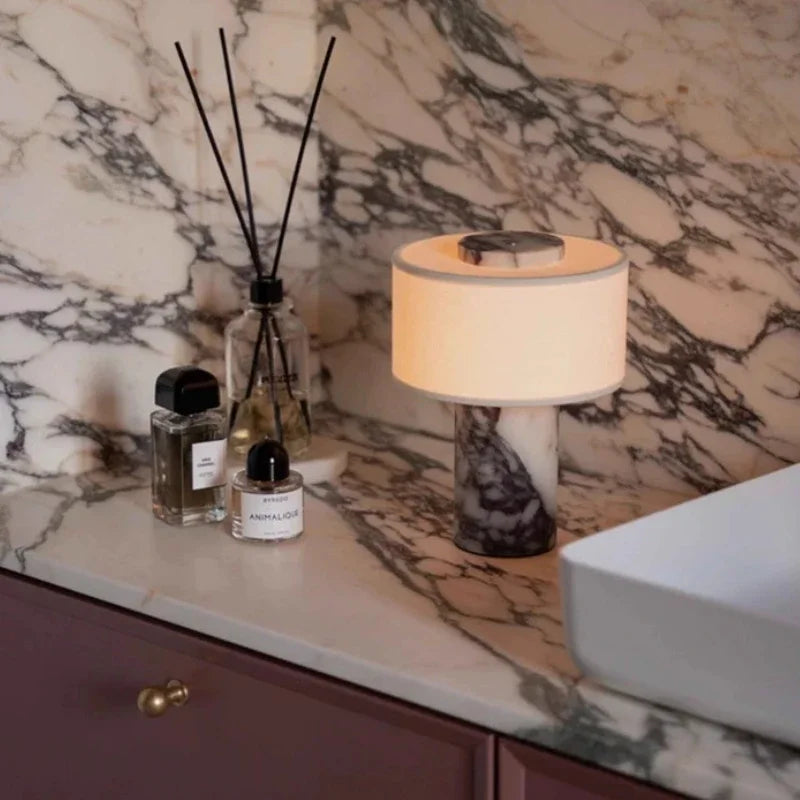 LIVARO - Natural Marble Touch Dimmable Table Lamp