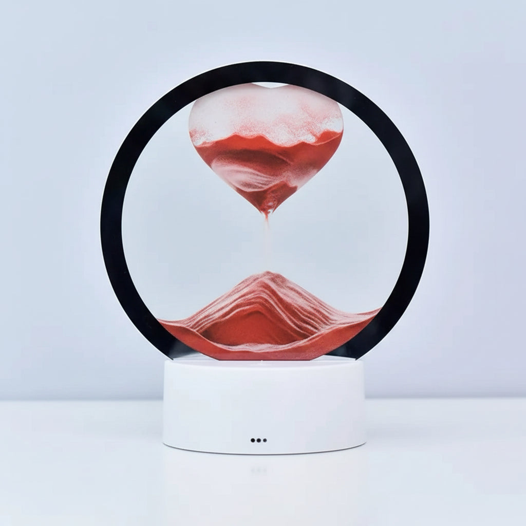 DUNEFLOW – 3D Hourglass Lamp with Dynamic Sand Display