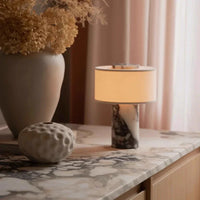LIVARO - Natural Marble Touch Dimmable Table Lamp