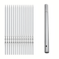 SKEWERTUBE - Stainless Steel BBQ Skewers with Storage Tube for Perfect Grilling 3