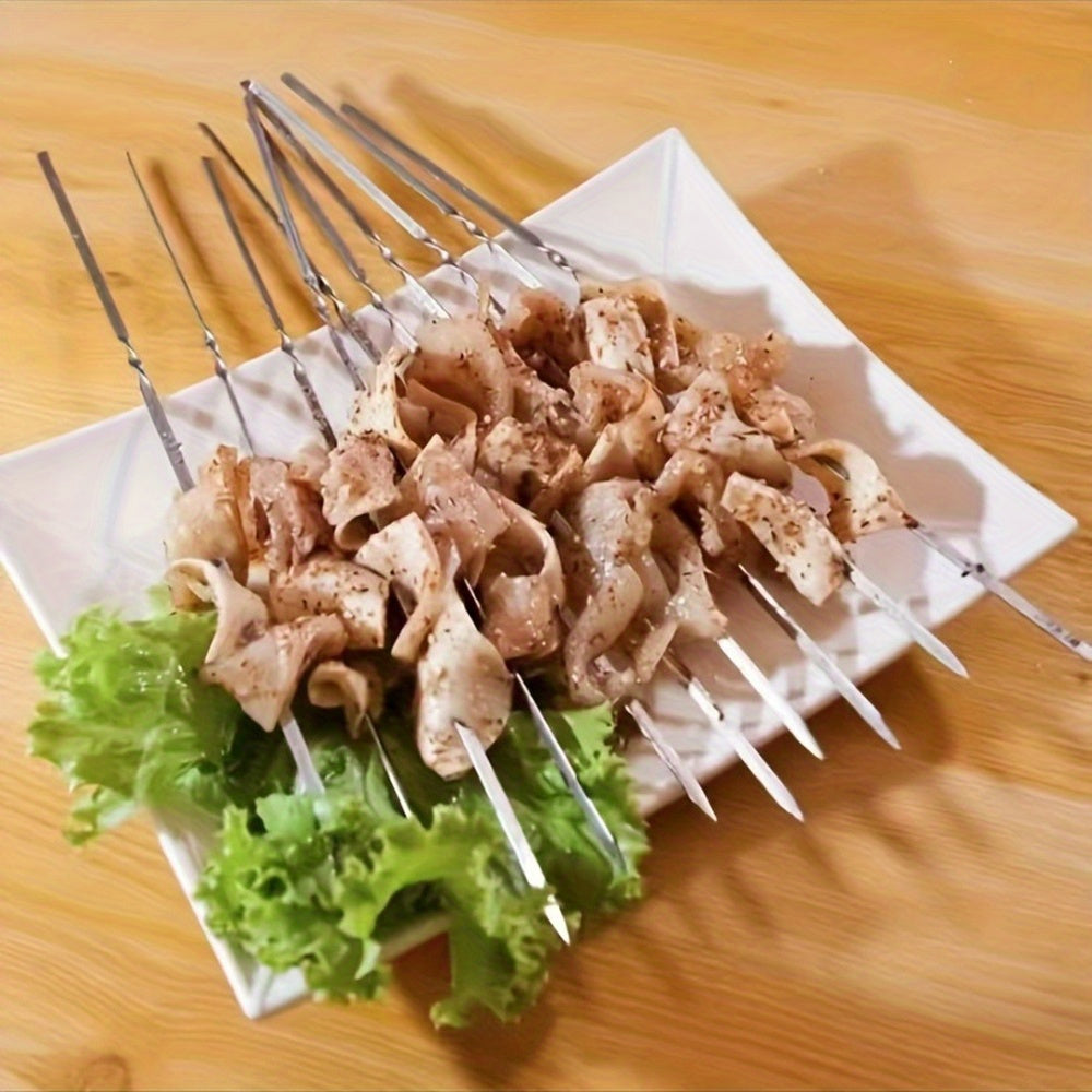 SKEWERTUBE - Stainless Steel BBQ Skewers with Storage Tube for Perfect Grilling 8