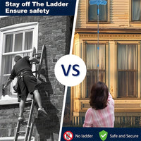 SKYSHINE - 2-in-1 High Window Cleaning Kit with Extendable Pole & Squeegee 1