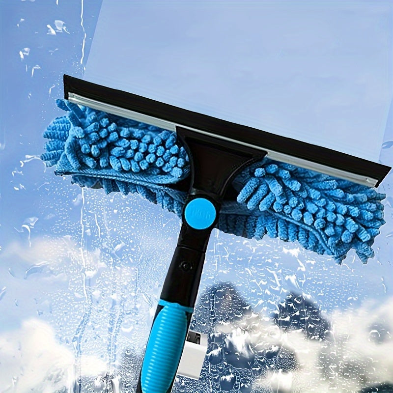 SKYSHINE - 2-in-1 High Window Cleaning Kit with Extendable Pole & Squeegee 2