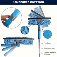 SKYSHINE - 2-in-1 High Window Cleaning Kit with Extendable Pole & Squeegee 4