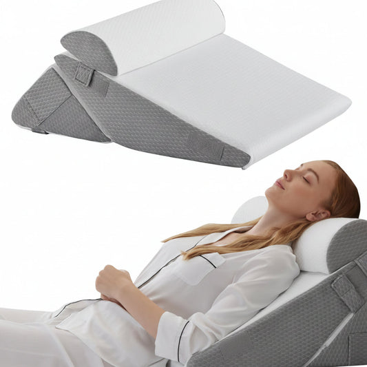 SLEEPLUXE - Adjustable Bed Wedge Pillow for Back and Leg Support 0