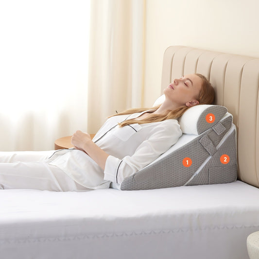 SLEEPLUXE - Adjustable Bed Wedge Pillow for Back and Leg Support 2