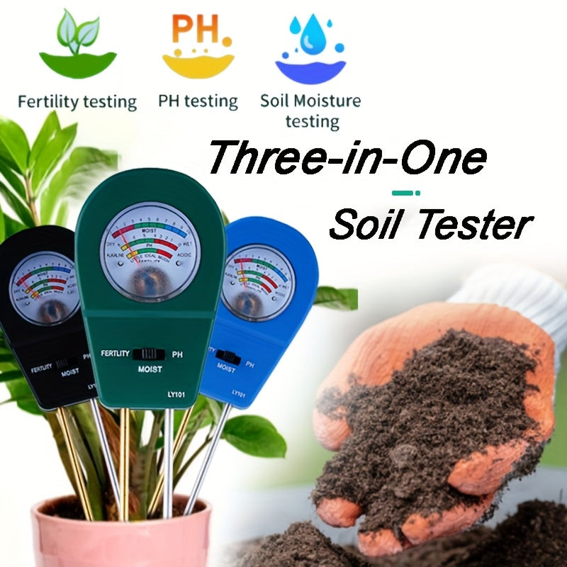 SOILTRIO - 3-in-1 Soil Moisture, Fertility & pH Tester for Healthy Plants 8