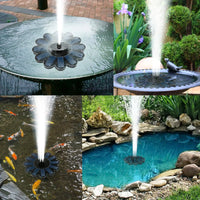 SOLAWELL - Solar Water Fountain with 5 Interchangeable Nozzles for Customizable Effects 0
