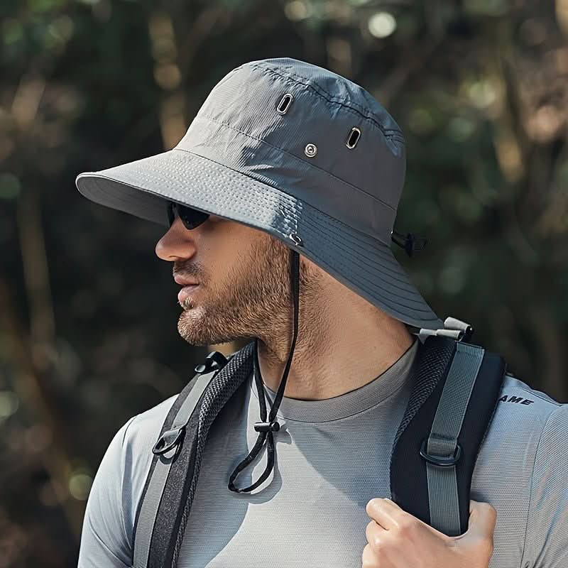 SOLGUARD - Breathable wide brim sun hat with UV protection designed for outdoor comfort, travel, and all-day sun safety 3