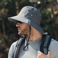 SOLGUARD - Breathable wide brim sun hat with UV protection designed for outdoor comfort, travel, and all-day sun safety 3