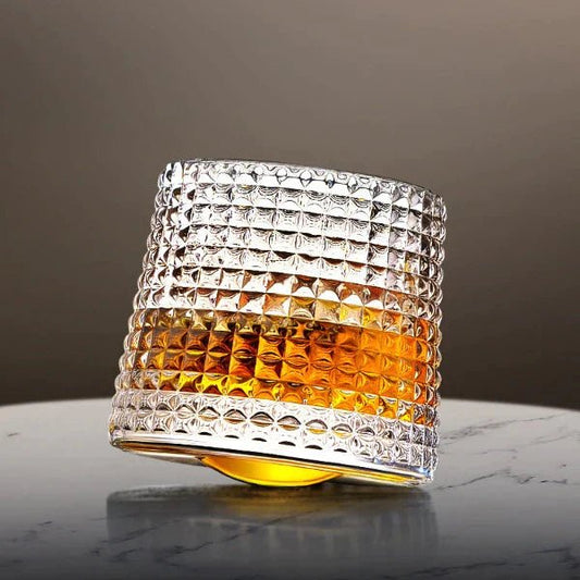 SPINSPIRIT - Rotating Crystal Whiskey Glass Set for Enhanced Flavor 0