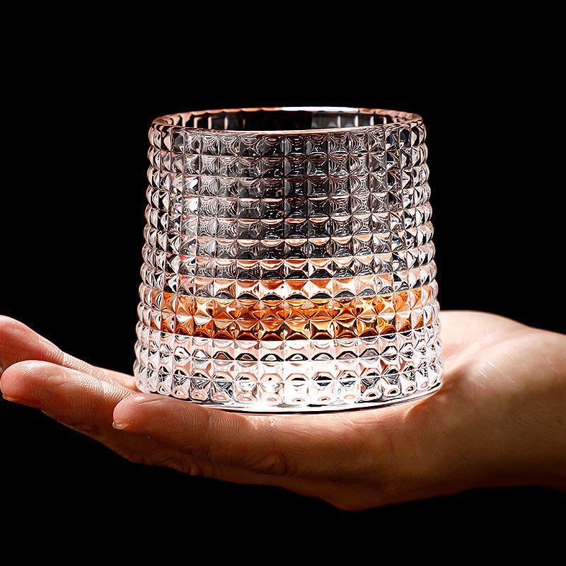 SPINSPIRIT - Rotating Crystal Whiskey Glass Set for Enhanced Flavor 1