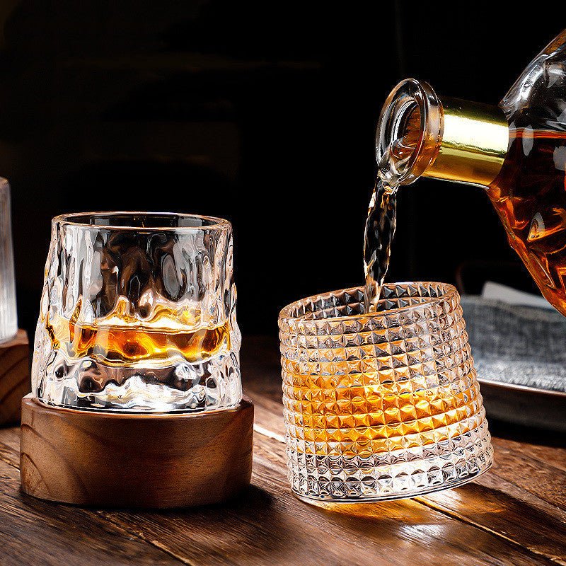 SPINSPIRIT - Rotating Crystal Whiskey Glass Set for Enhanced Flavor 2