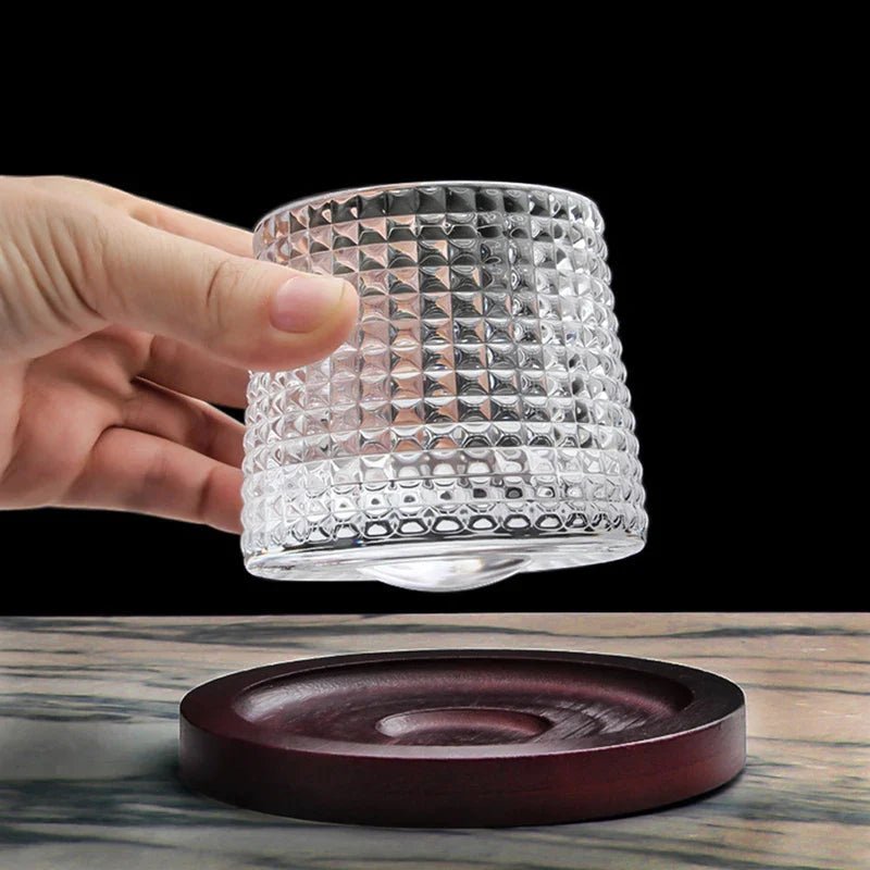 SPINSPIRIT - Rotating Crystal Whiskey Glass Set for Enhanced Flavor 4