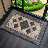 STYLEHAVEN - Machine Washable Geometric Border Entryway Mat for High-Traffic Areas 7