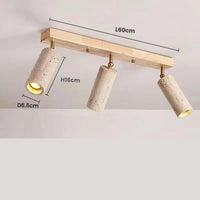 STONEWOOD – Travertine 3-Light Wabi Sabi LED Ceiling Spotlight