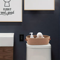 OVANEST – Oval Woven Storage Basket for Bathroom Organization