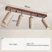 STONEWOOD – Travertine 3-Light Wabi Sabi LED Ceiling Spotlight