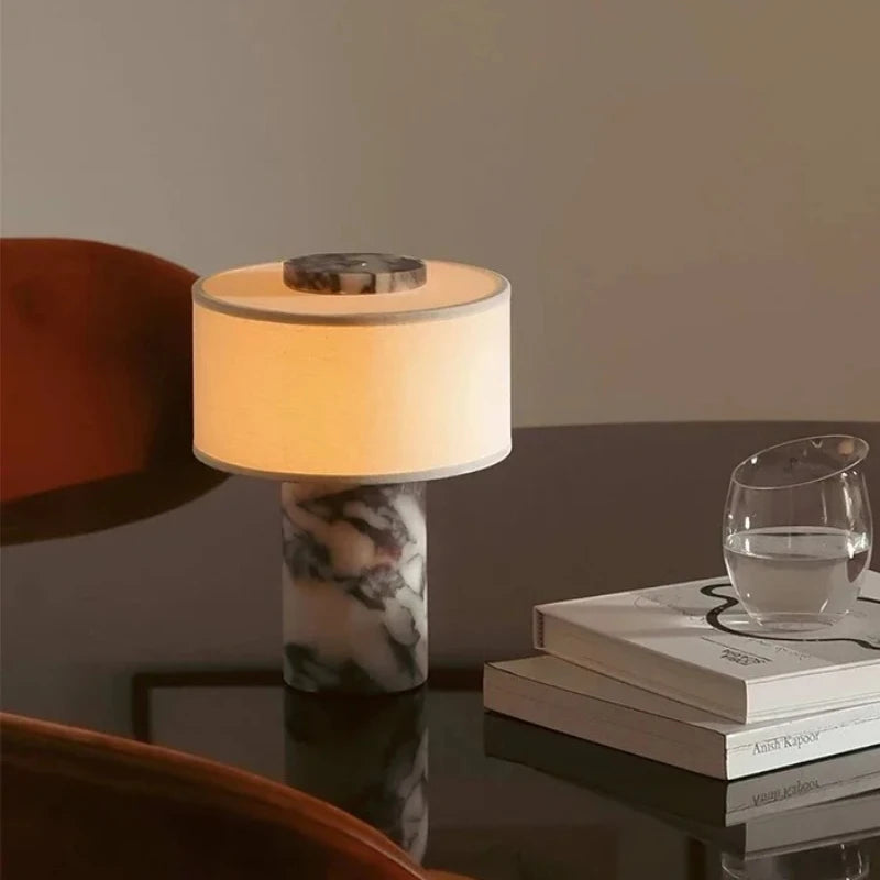 LIVARO - Natural Marble Touch Dimmable Table Lamp