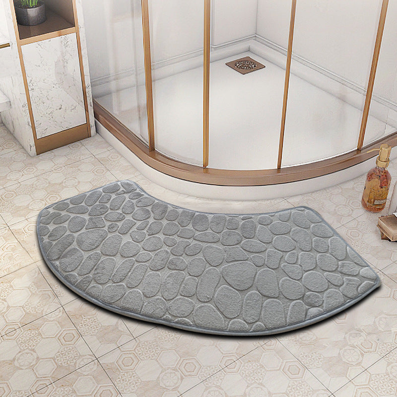 VELVOSTONE – 3D Non-Slip Velvet Bath Mat Quick-Dry Design