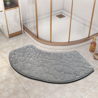 VELVOSTONE – 3D Non-Slip Velvet Bath Mat Quick-Dry Design