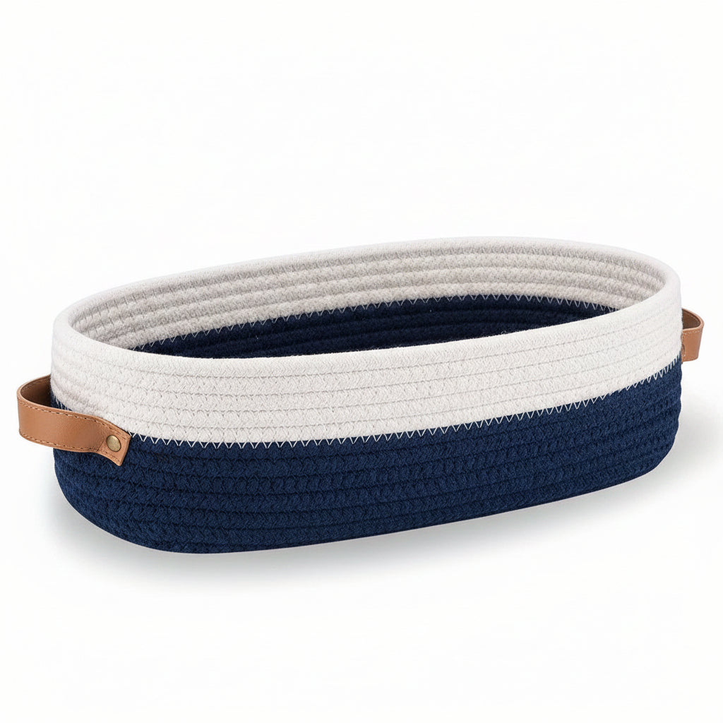 OVANEST – Oval Woven Storage Basket for Bathroom Organization