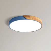 Scandinavian Wooden LED Ceiling Light - Modern Flush Mount Fixture for Home 11