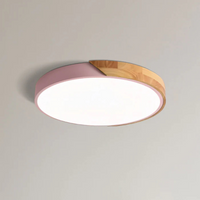 Scandinavian Wooden LED Ceiling Light - Modern Flush Mount Fixture for Home 13