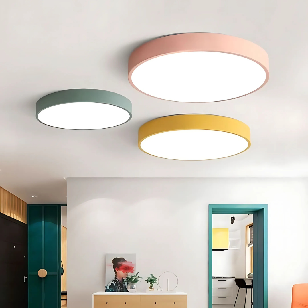 Scandinavian Wooden LED Ceiling Light - Modern Flush Mount Fixture for Home 2