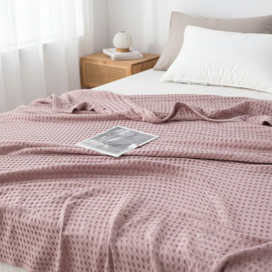CLOUDWEAVE - Lightweight Waffle Throw Blanket for Year-Round Comfort