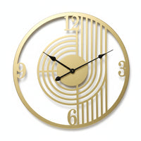 AUREN – 40cm Golden 3D Iron Silent Wall Clock for Modern Home Decor