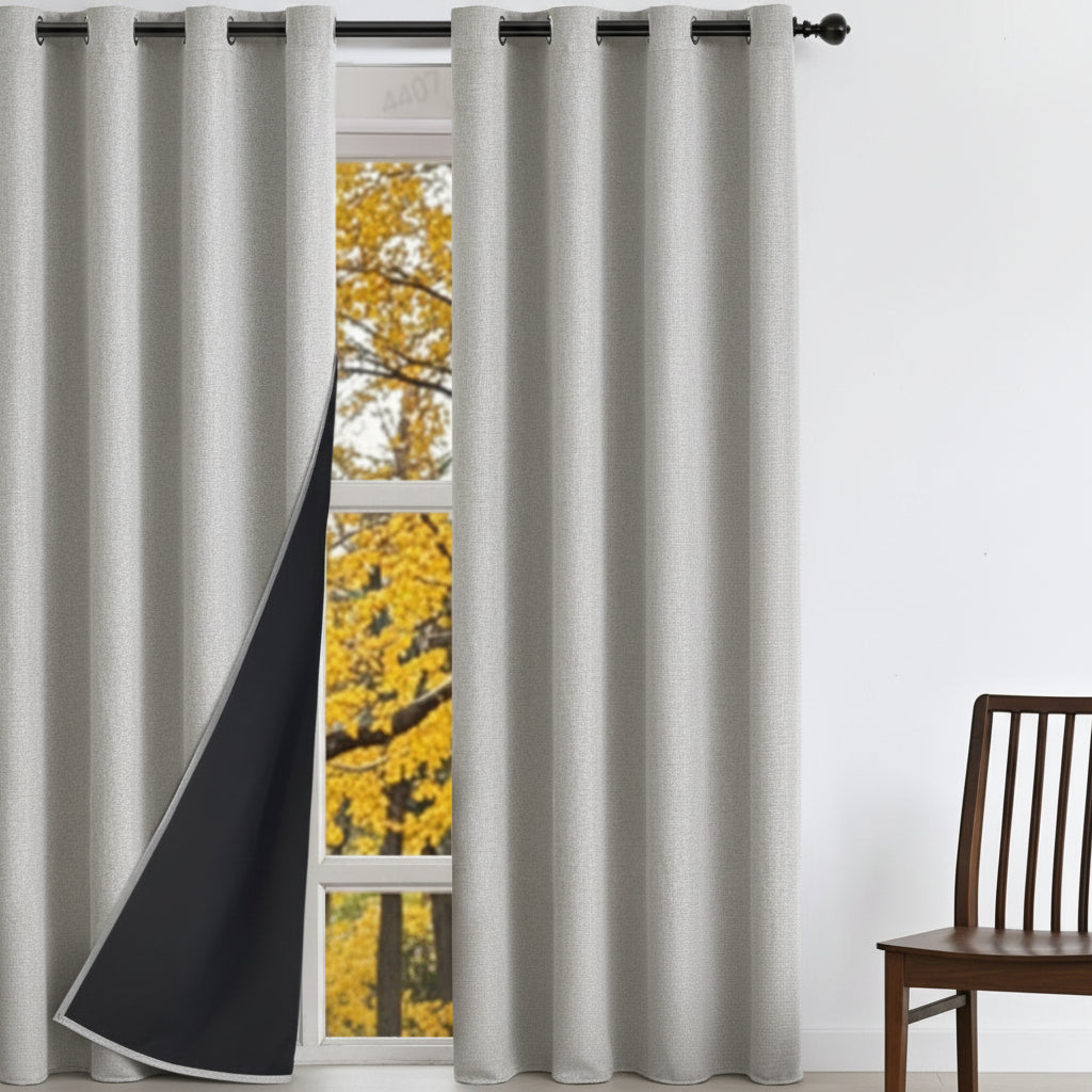 LUXEDRAPE - 100% Blackout Curtains with Coated Lining for Total Comfort