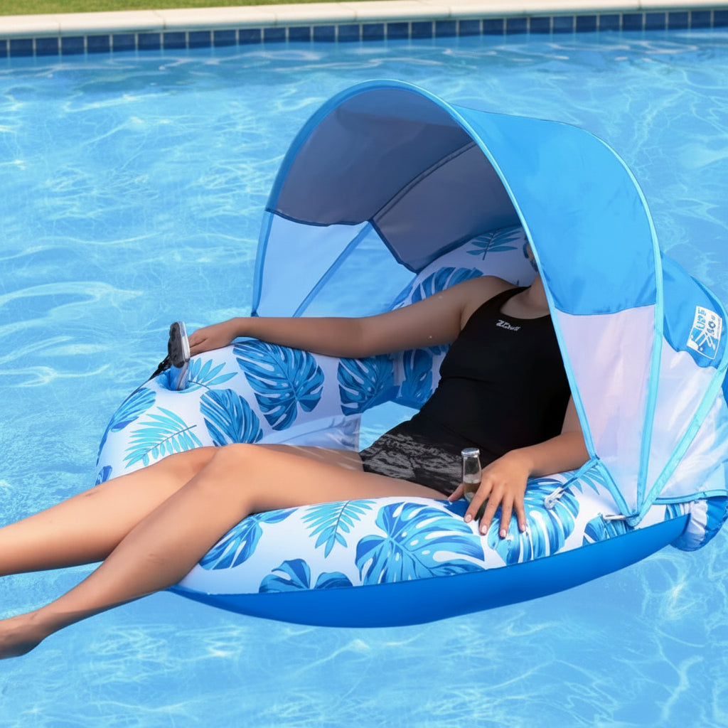 CANOPYWAVE – Inflatable Pool Float Relaxing Shade Design