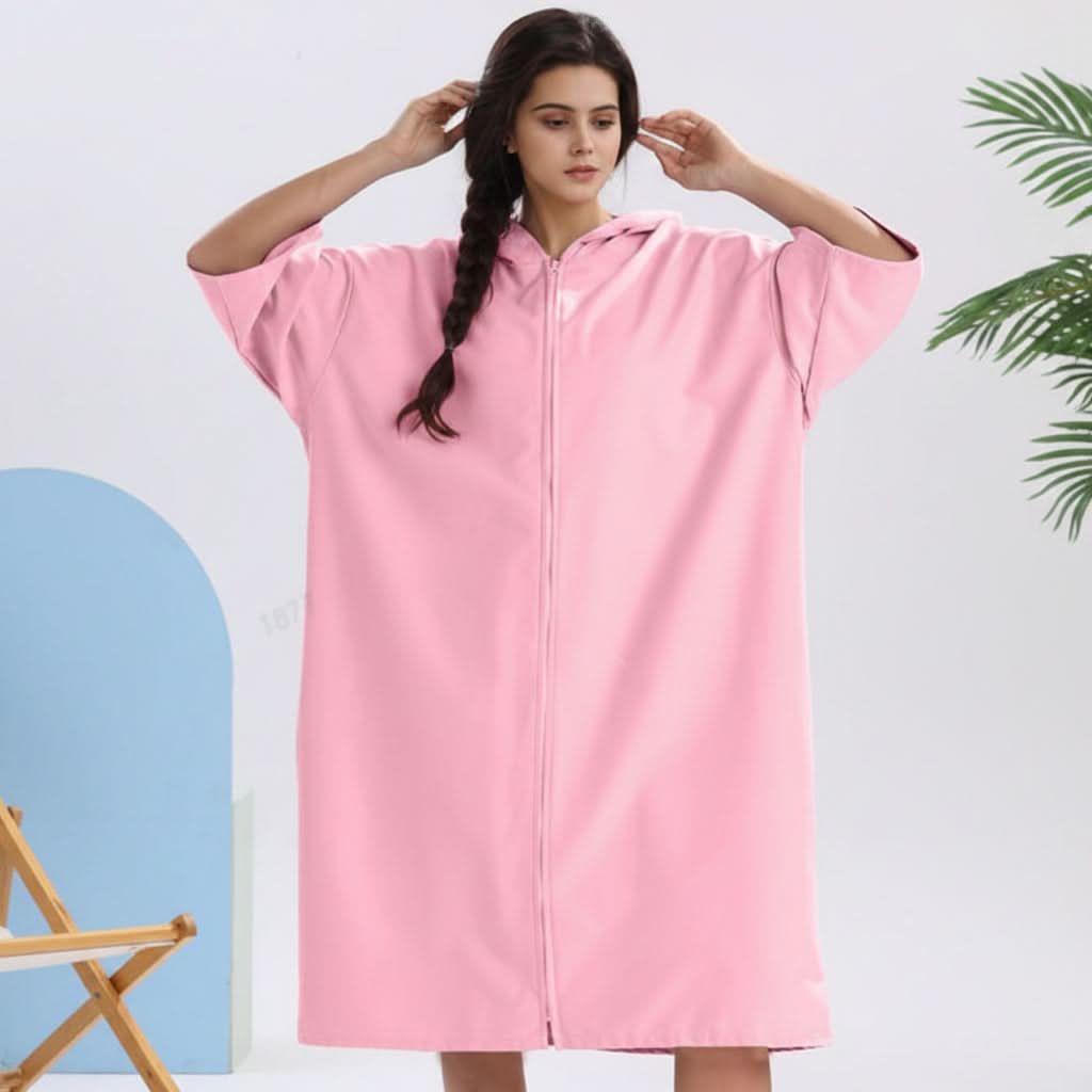 BEACHNEST – Kapuzen-Frottee-Badeüberwurf mit Taschen