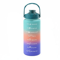 HYDRAGRAD – Farbverlauf Trinkflasche mit Trinkhalm