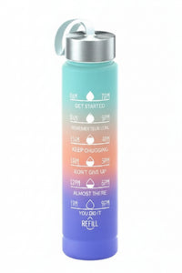HYDRAGRAD – Farbverlauf Trinkflasche mit Trinkhalm