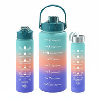 HYDRAGRAD – Farbverlauf Trinkflasche mit Trinkhalm