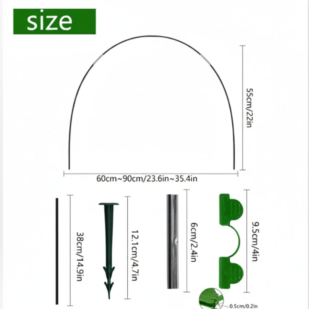 GARDENLIVA – 5-Piece Garden Poly Tunnel with Sturdy Frame