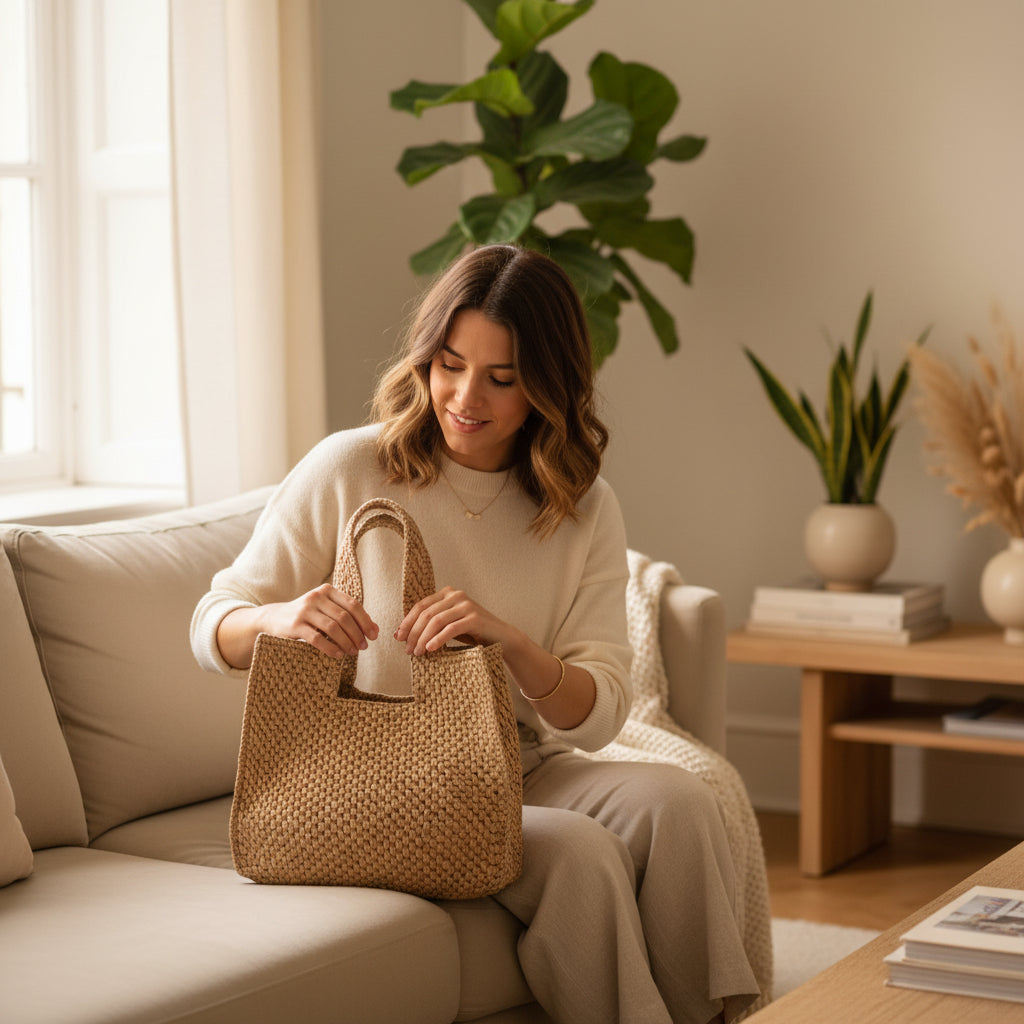 COASTWEAVE – Håndlavet raffia strandtaske
