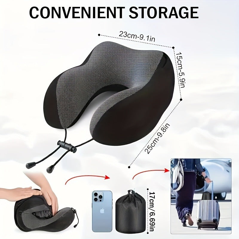 COZYCURVE – U-Shaped Hooded Pillow for Relaxing Comfort