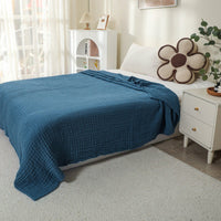 MUSLINOVA – Cotton Muslin Throw Blanket Lightweight Boho Comfort