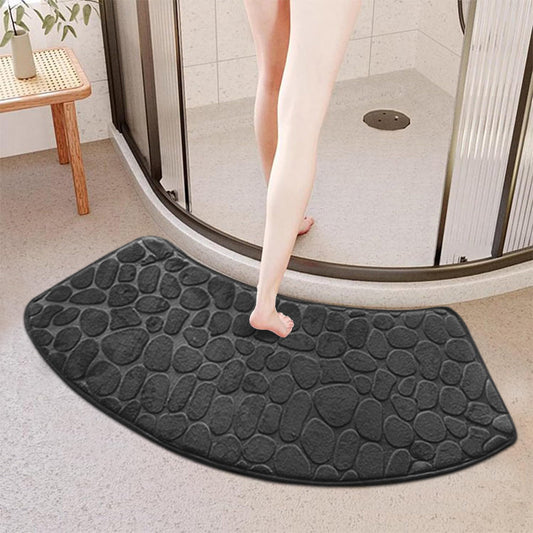 VELVOSTONE – 3D Non-Slip Velvet Bath Mat Quick-Dry Design