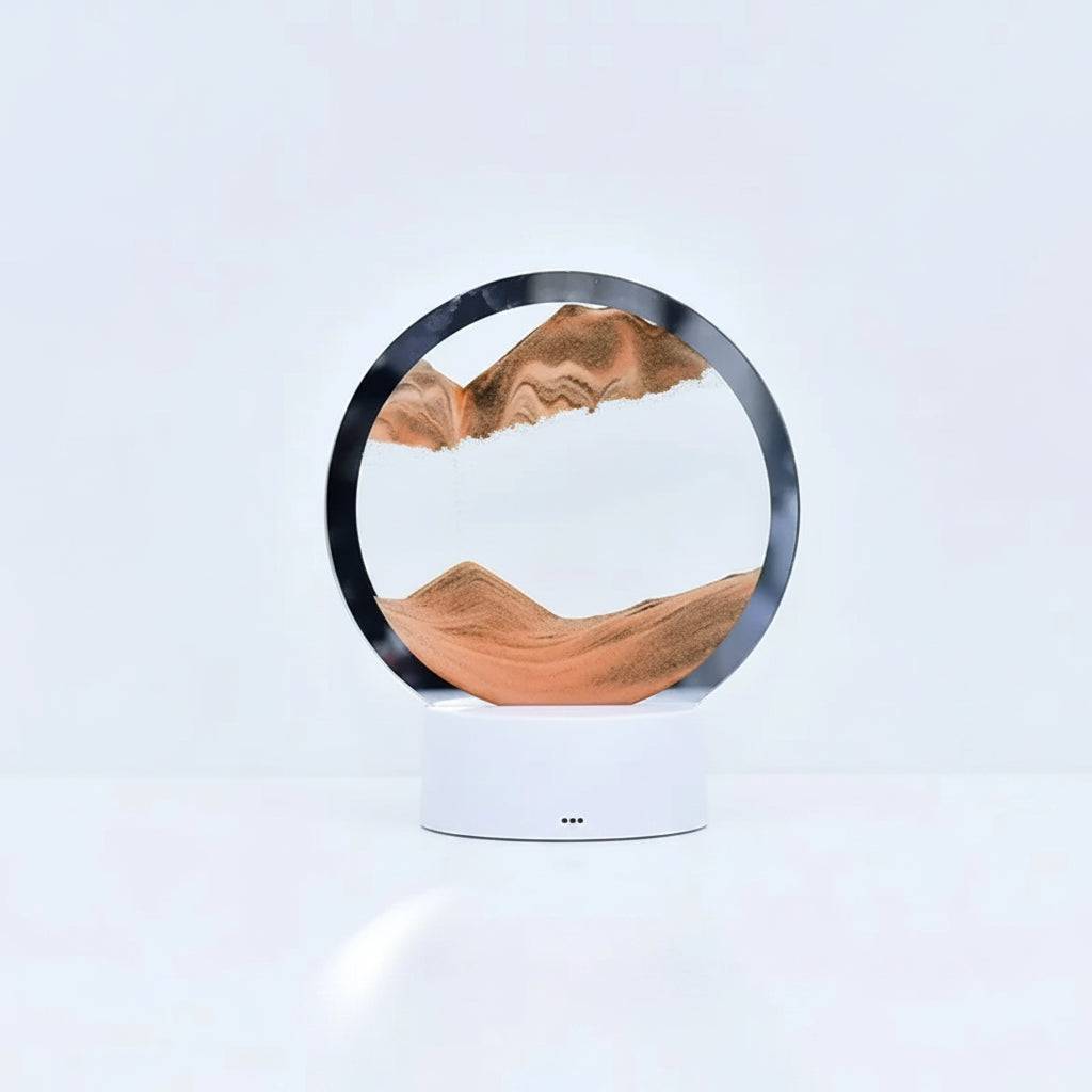 DUNEFLOW – 3D Hourglass Lamp with Dynamic Sand Display