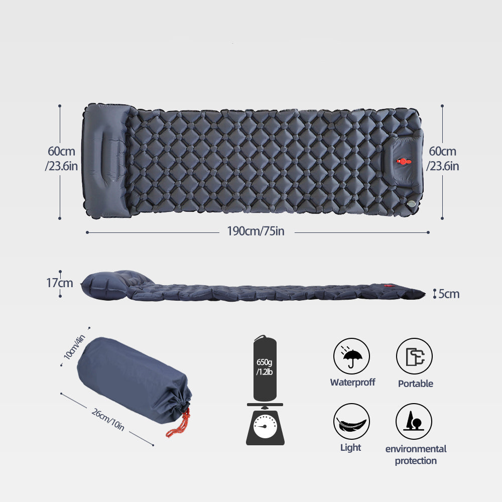 HIKENEST – Inflatable Camping Mattress for Climbing & Hiking