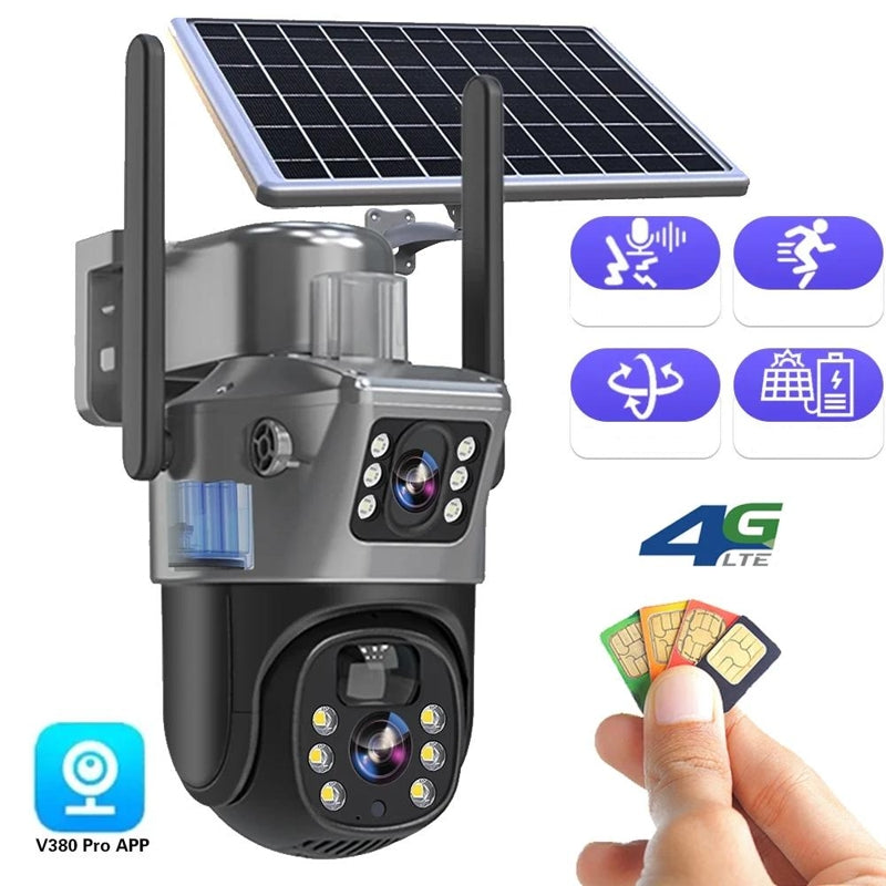 SkySentinel - Wireless 4K Security Camera with Dual Lens & Solar Power 1