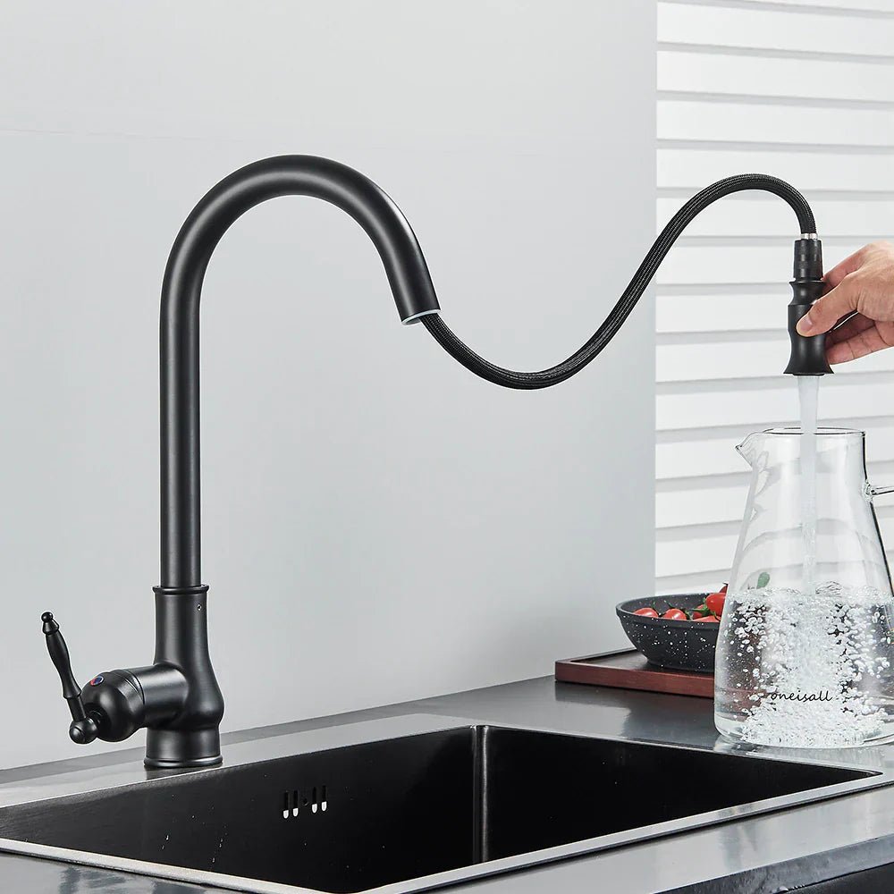 SmartSpout - Antique Bronze Kitchen Faucet With Pull-Out Sprayer For Flexibility 2